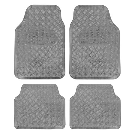 Bdk Metallic Design Car Floor Mat/Carbon - 4 Pieces MT-642-CB